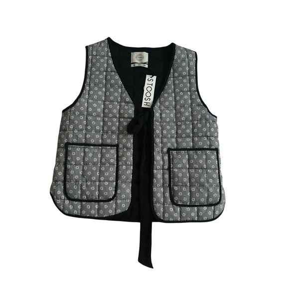 STOOSH Daisy Print Quilted Bow Vest Size Medium NEW NWT - Picture 8 of 8